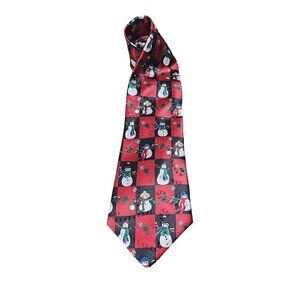 🏆268 Hallmark Special Ties Christmas Snowman Necktie